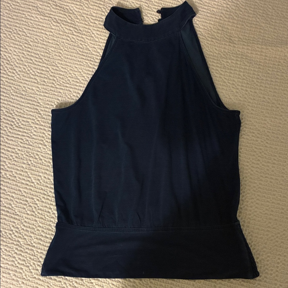 White House Black Market Navy Blue Sleeveless Top